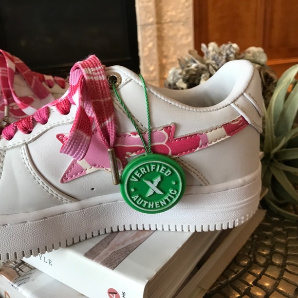 BATHING APE BAPE STA LOW WHITE ABC CAMO PINK - Picture 9 of 13